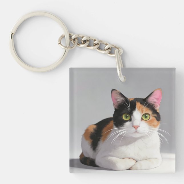 Calico Cat Keychain (Front)