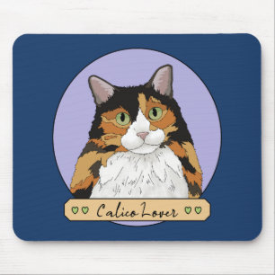 Calico Cat Lover Mouse Mat