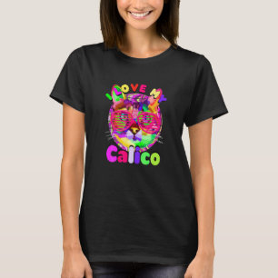 Calico Cat Mikeneko Ricolor Cat Kitten Mum And Da T-Shirt