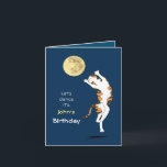 Calico Cat Moon Dancing Birthday card<br><div class="desc">Calico cat dancing for the full moon. She celebrating your birthday!!!</div>