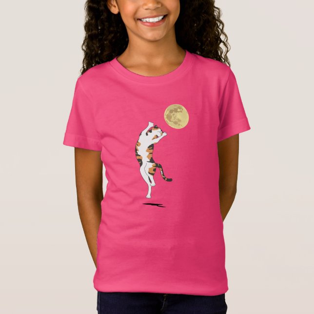 Calico Cat Moon Dancing T-Shirt (Front)