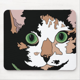 Calico Cat Mouse Mat