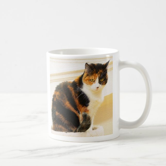 Calico Cat Mug (Right)
