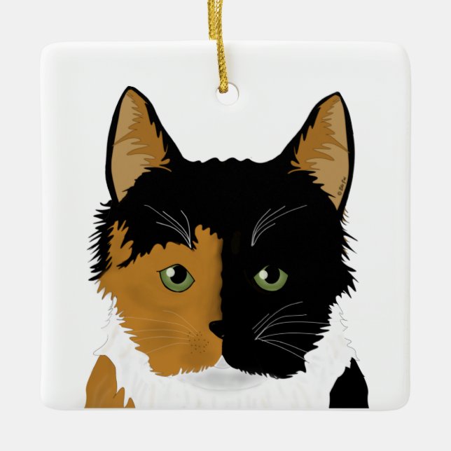 Calico Cat Ornament (Front)