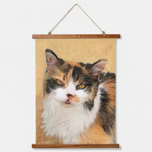 Calico Cat Painting - Cute Original Cat Art Hanging Tapestry