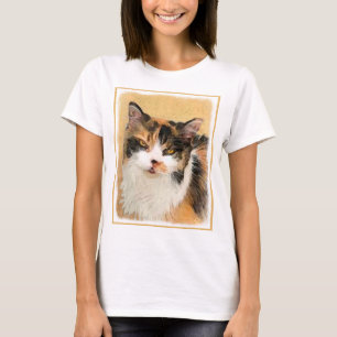Calico Cat Painting - Cute Original Cat Art T-Shirt