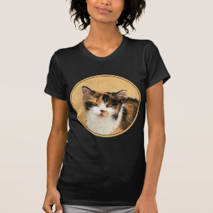 Calico Cat Painting - Cute Original Cat Art T-Shirt