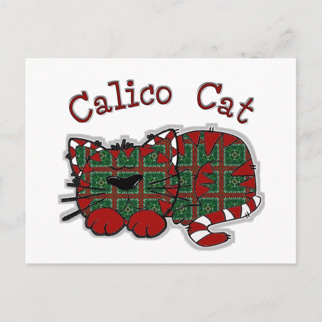 Calico Cat Postcard (Front)