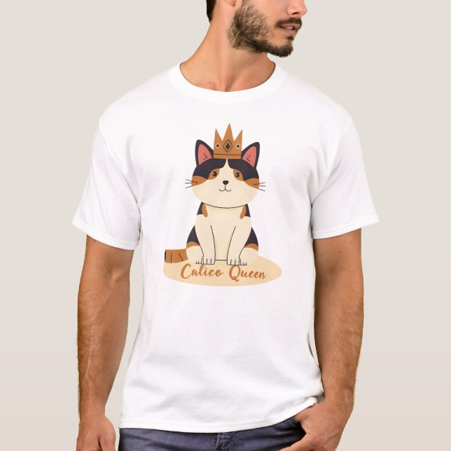 Calico Cat Queen T-Shirt (Front)