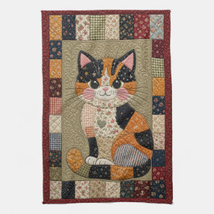Calico Cat Quilt Tea Towel