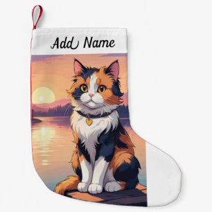 Calico Cat Small Christmas Stocking