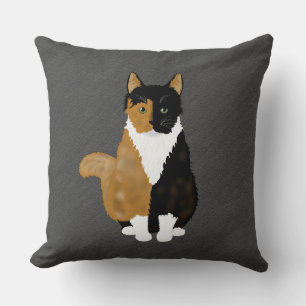Calico Cat Throw Pillow