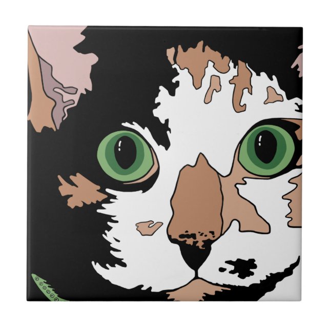 Calico Cat    Tile (Front)