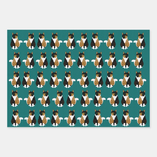 Calico Cat Wrapping Paper Sheets (Front)