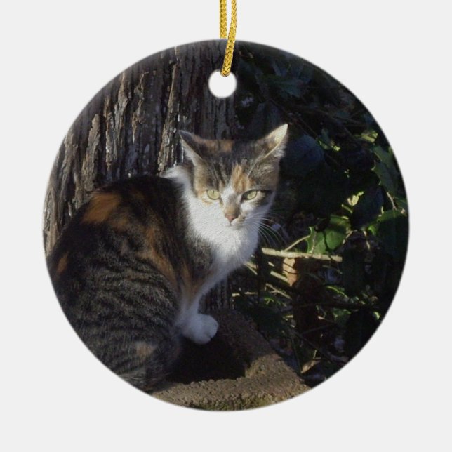 Calico Ceramic Tree Decoration (Front)