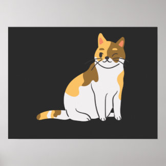 Calico Essential,Calico Portrait,Cute Calico Cat T Poster