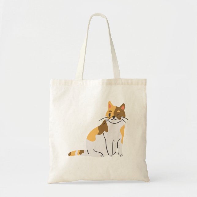 Calico Essential,Calico Portrait,Cute Calico Cat T Tote Bag (Front)