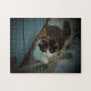 Calico hose chequered jigsaw puzzle