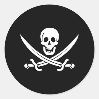 Calico Jack Flag Pirate Classic Round Sticker