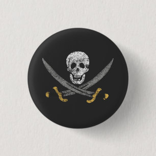 Calico Jack Pirate Flag Button