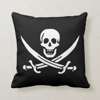 Calico Jack Rackham Pirate Flag Pillow 16 x 16