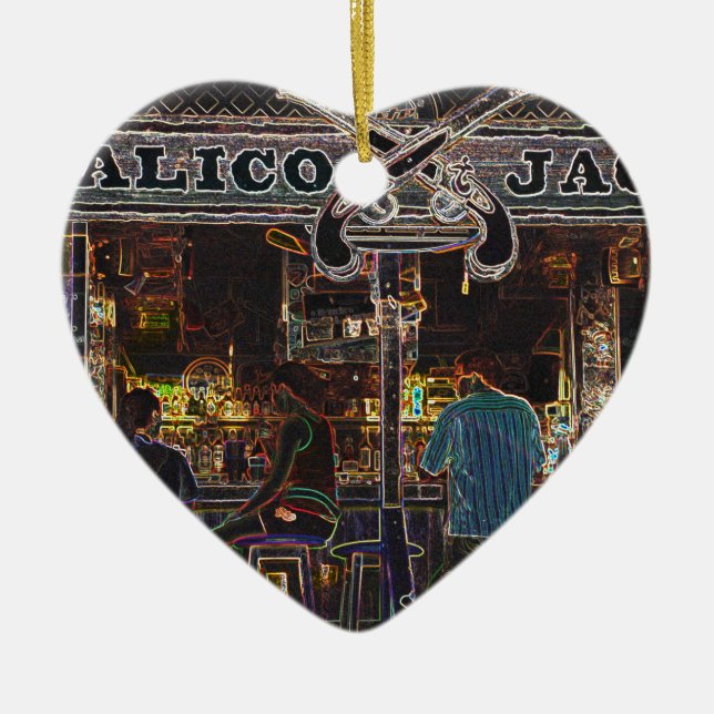 Calico Jacks Grand Cayman Island Ceramic Tree Decoration (Front)