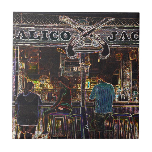 Calico Jacks Grand Cayman Island Tile (Front)