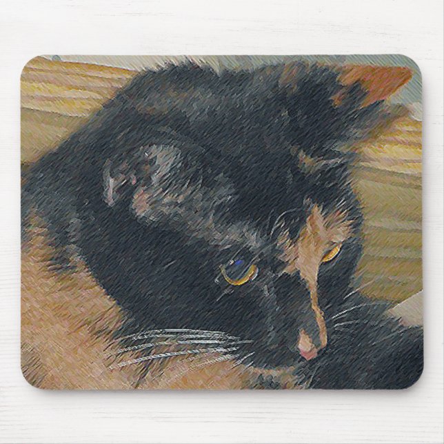 Calico Kitten Face Mouse Mat (Front)