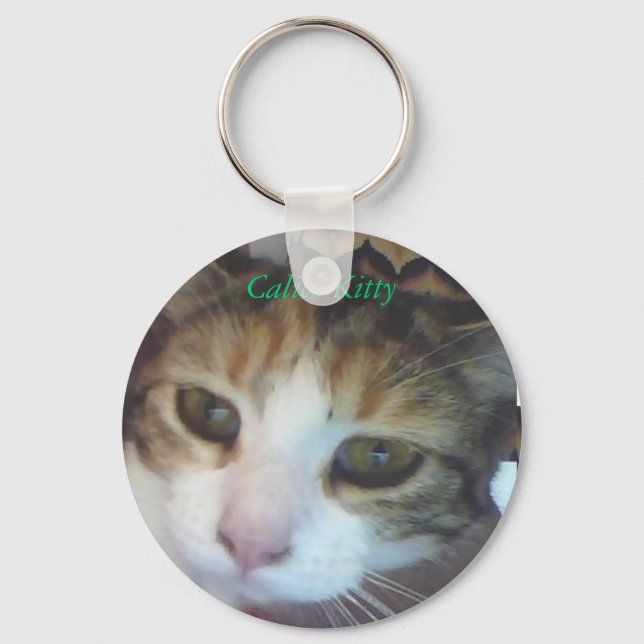 Calico Kitty..awake Key Ring (Front)