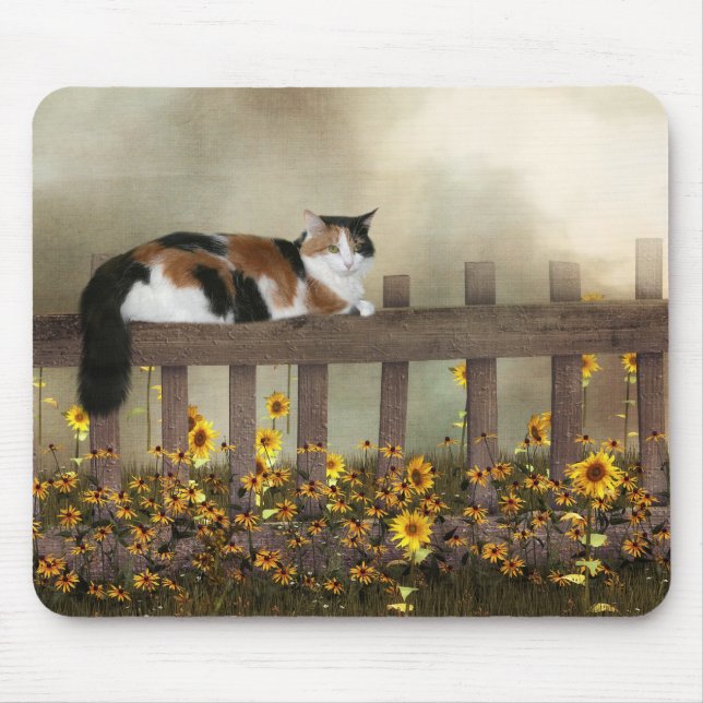 Calico kitty cat mouse mat (Front)