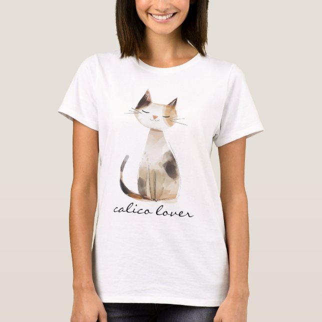 Calico Lover Happy T-Shirt (Front)