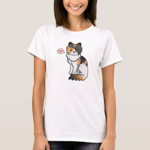 Calico Persian Cat Love T-Shirt