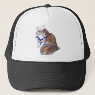 Calico Persian Cat Sailor Trucker Hat