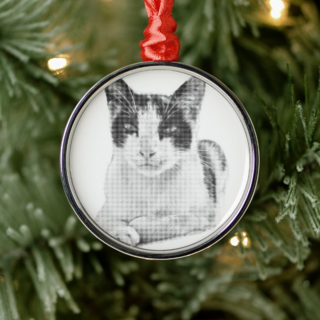 Calico Pop Halftone Metal Tree Decoration (Tree)