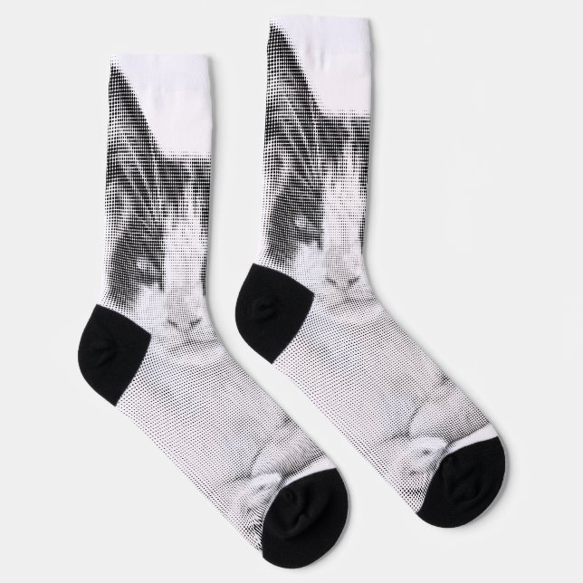 Calico Pop Halftone Socks (Right)
