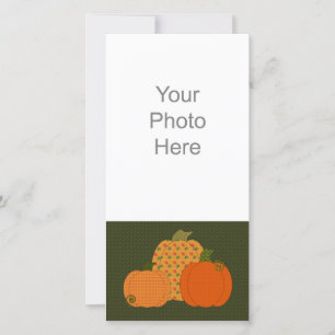 Calico Pumpkin Trio Photo Card