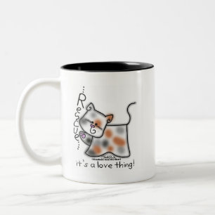 Calico RESCUE...it's a love thing! Two-Tone Coffee Mug