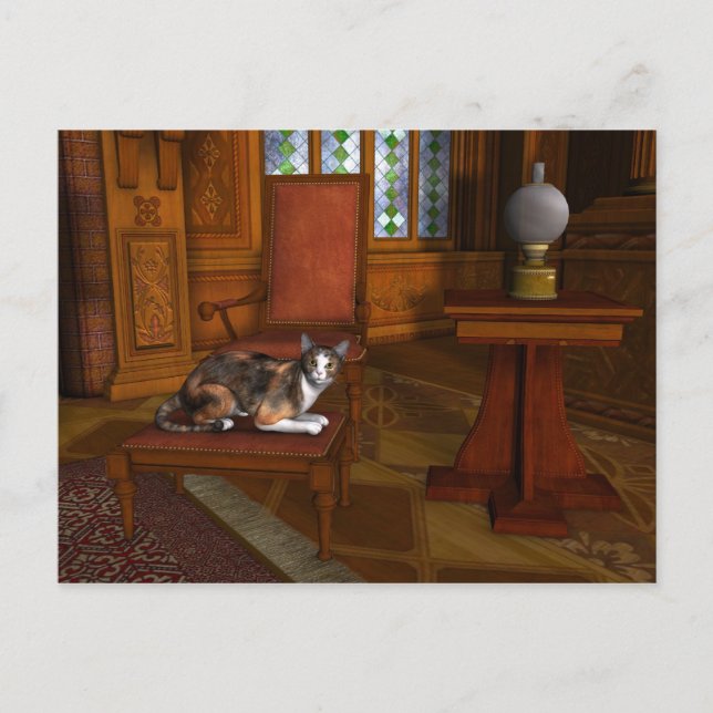 Calico resting postcard (Front)