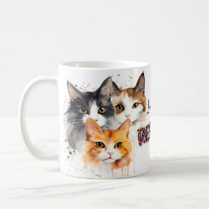 Calico & Tabby cat Coffee Mug