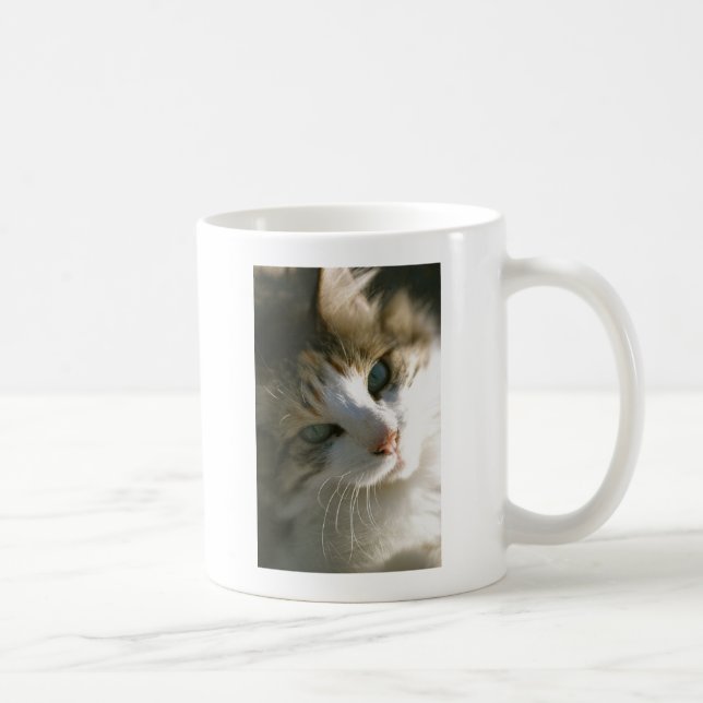 Calico Tiger Cat Coffee Mug (Right)