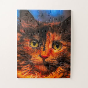 CALICO TORTIE CAT JIGSAW PUZZLE