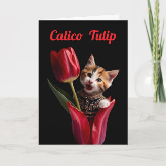 Calico Tulip Card