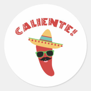 Caliente Pepper Classic Round Sticker