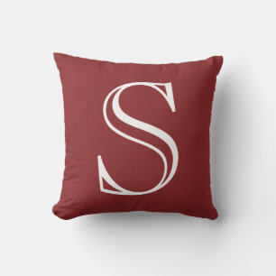 Caliente Red Custom Initial Cushion