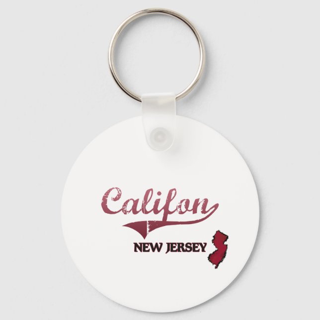 Califon New Jersey City Classic Key Ring (Front)