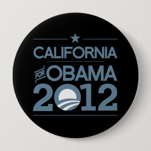 CALIFONIA FOR OBAMA 2012.png 10 Cm Round Badge