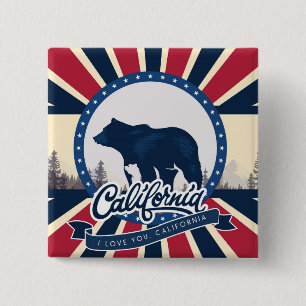 California 15 Cm Square Badge