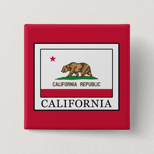 California 15 Cm Square Badge (Front)