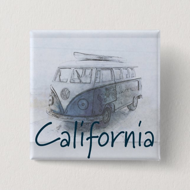 California 15 Cm Square Badge (Front)