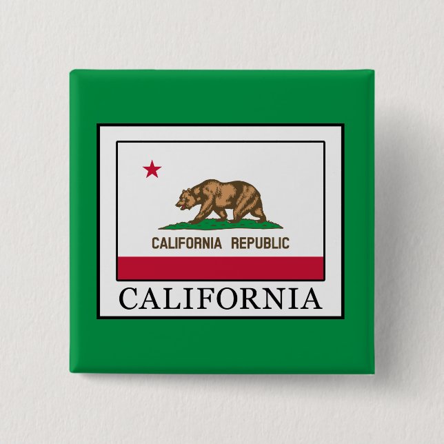 California 15 Cm Square Badge (Front)